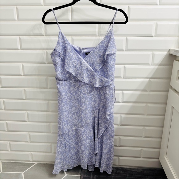 Express Dresses & Skirts - Express Women’s Purple/White Floral Patterned Wrap Dress